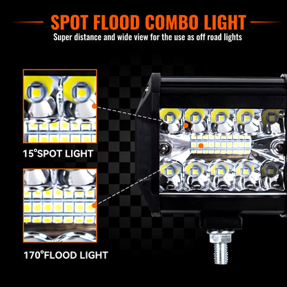 12V 24V LED Bar Offroad Spot Flood Combo LED Light Bar/Work Light for Truck Car SUV 4WD 4X4 Boat ATV Barra LED Headlights