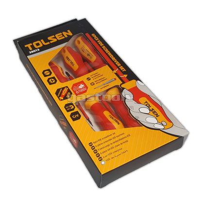 6 PCS VDE ELECTRICIANS SCREWDRIVER SET 1000V AC Electrical Insulated Kit