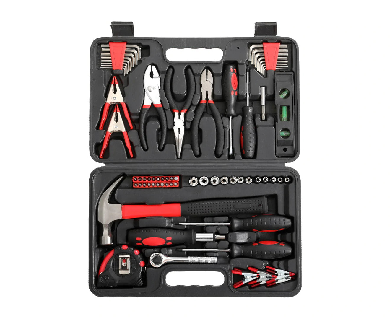 70Pcs Tool Kit Set Box Household Toolbox Repair Hard Case Black