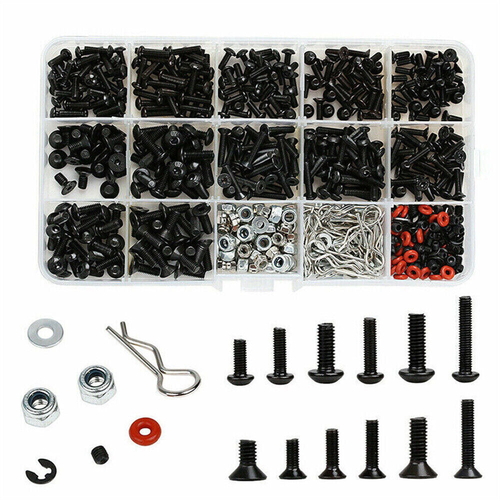 520Pcs/Set RC Screws Box Repair Tool Kit for HSP 1/10 RC Car DIY Accessories AU