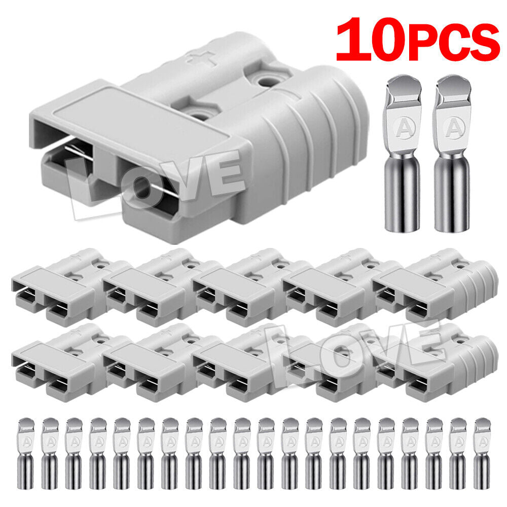 10X Anderson Style Plug Connectors 50 AMP 6AWG 12-24V DC Power Tool