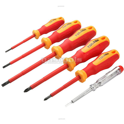 6 PCS VDE ELECTRICIANS SCREWDRIVER SET 1000V AC Electrical Insulated Kit