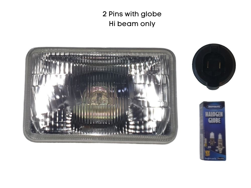 HeadLamp Head Light  –  Inner  –  2 pin  –  Hi Beam  –  To Suit Daihatsu Delta (85-10)