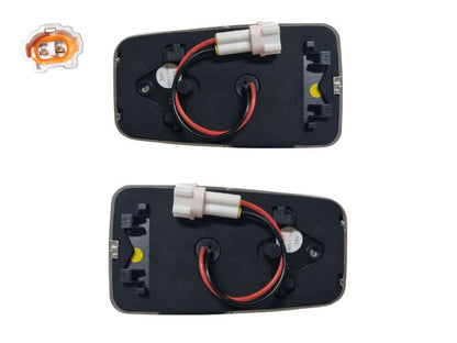 Door Flasher R/H Right Hand = L/H Left Hand  –  Amber  –  With Chrome Mould  –  LED  –  Sold As a Pair  –  To Suit Hino 500 Series (17-On)