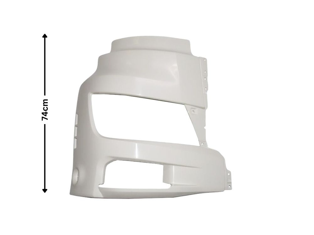 Front Bumper Bar End R/H Right Hand  –  High Cab  –  White  –  To Suit Hino 700 Series FH / SH / FR / FS / SS / FY (18-On)