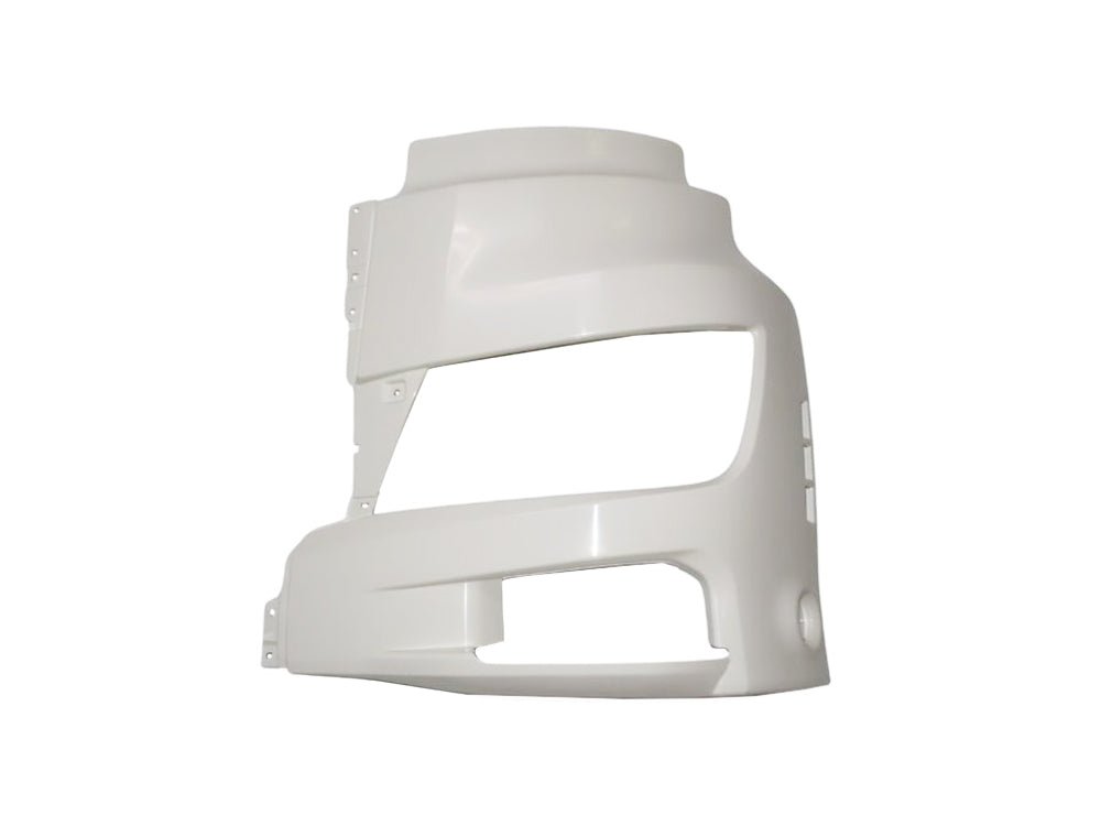 Front Bumper Bar End L/H Left Hand  –  High Cab  –  White  –  To Suit Hino 700 Series FH / SH / FR / FS / SS / FY (18-On)