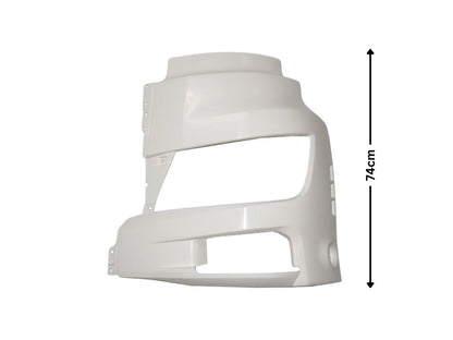 Front Bumper Bar End L/H Left Hand  –  High Cab  –  White  –  To Suit Hino 700 Series FH / SH / FR / FS / SS / FY (18-On)