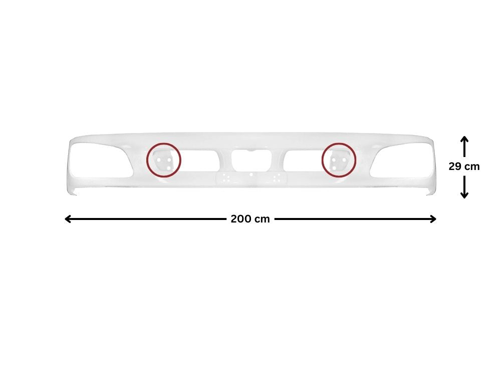 Front Bumper Bar  –  1 Stud  –  Narrow Cab  –  To Suit Hino Ranger Pro (11-17)