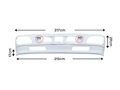 Front Bumper Bar With Apron  –  1 Stud  –  Wide Cab  –  To Suit Hino Ranger Pro (11-17)  –  Second Hand