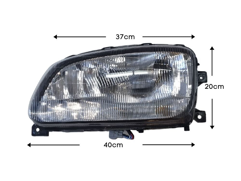 HeadLamp Head Light L/H Left Hand  –  With Fog  –  Manual Adjust  –  To Suit Hino Ranger Pro (03-17)