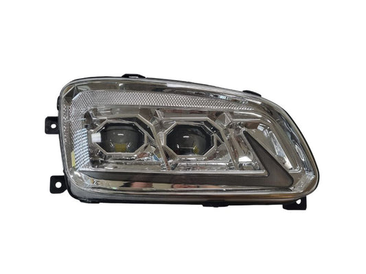 HeadLamp Head Light R/H Right Hand  –  LED  –  Chrome  –  With Daytime Running Lamp  –  To Suit Hino Ranger Pro (03-17)