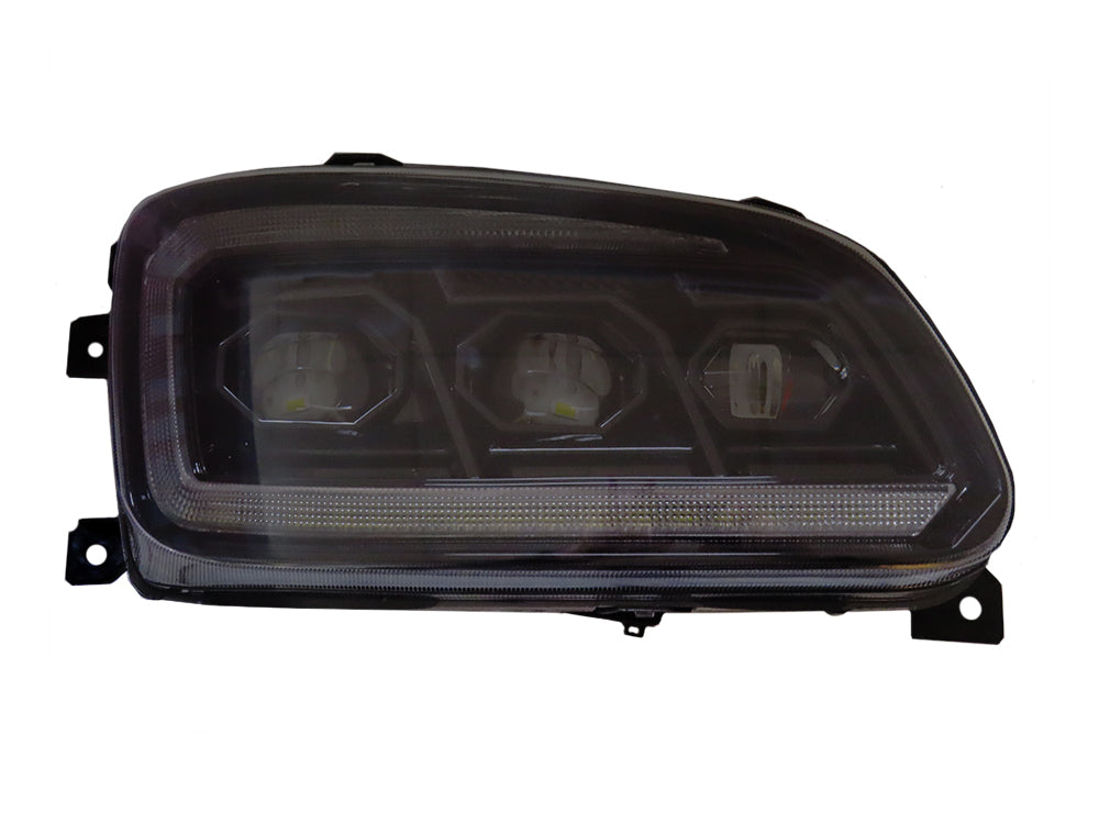 HeadLamp Head Light R/H Right Hand  –  LED  –  Black  –  With Daytime Running Lamp  –  To Suit Hino Ranger Pro (03-17)