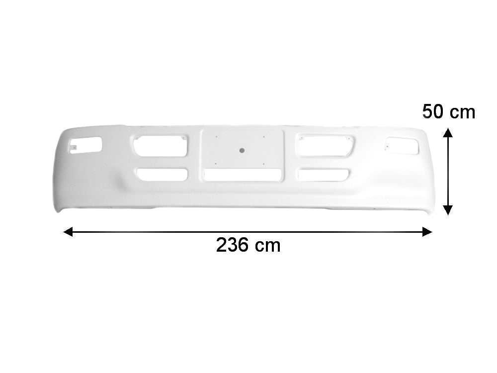 Front Bumper Bar Without Fog Lamp Holes  –  Wide Cab  –  35 Ton  –  To Suit Hino Ranger 50 (93-03)