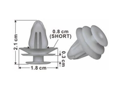 Door Trim Clip (8 Clips Required)  –  To Suit Hino Fleeter / Merlin (86-97)