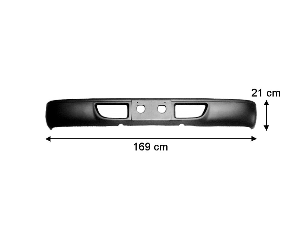 Front Bumper Bar  –  Without Fog Lamp Holes  –  Narrow Cab  –  To Suit Isuzu N Series (94-07/05)