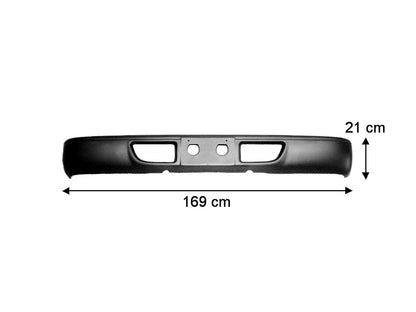 Front Bumper Bar  –  Without Fog Lamp Holes  –  Narrow Cab  –  To Suit Isuzu N Series (94-07/05)