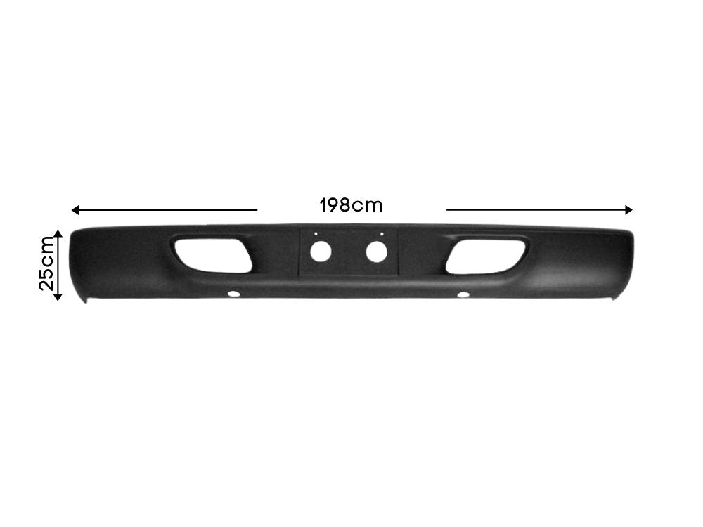 Front Bumper Bar  –  Without Fog Lamp Holes  –  Wide Cab  –  To Suit Isuzu N Series (94-07/05)