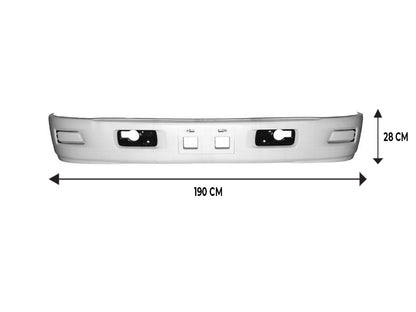 Front Bumper Bar  –  Without Fog Lamp Holes  –  Wide Cab  –  NPR / NQR / NPS  –  To Suit Isuzu N Series (08-On)