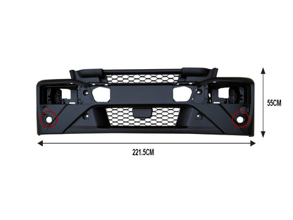 Front Bumper Bar  –  With Flasher Holes  –  High Bar  –  To Suit Iveco Eurocargo ML120 / ML160 / ML180 (16-On)