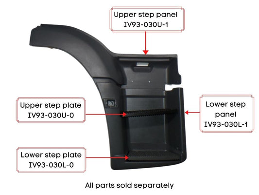 Step Plate R/H Right Hand = L/H Left Hand  –  Upper  –  To Suit Iveco Eurotech 240 (92-04)