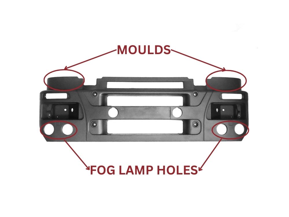 Front Bumper Bar  –  With Fog Lamp Holes & Moulds  –  Iveco Stralis AS (01-07)