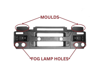 Front Bumper Bar  –  With Fog Lamp Holes & Moulds  –  Iveco Stralis AS (01-07)