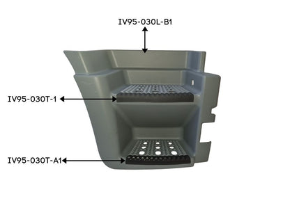 Step Panel R/H Right Hand  –  Twin Step  –  Lower  –  Light Grey  –  To Suit Iveco Stralis AT / AD / AS (01-07)