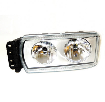 HeadLamp Head Light L/H Left Hand  –  Manual Adjust  –  With Silver Lens  –  To Suit Iveco Stralis AT / AD / AS (01-07)