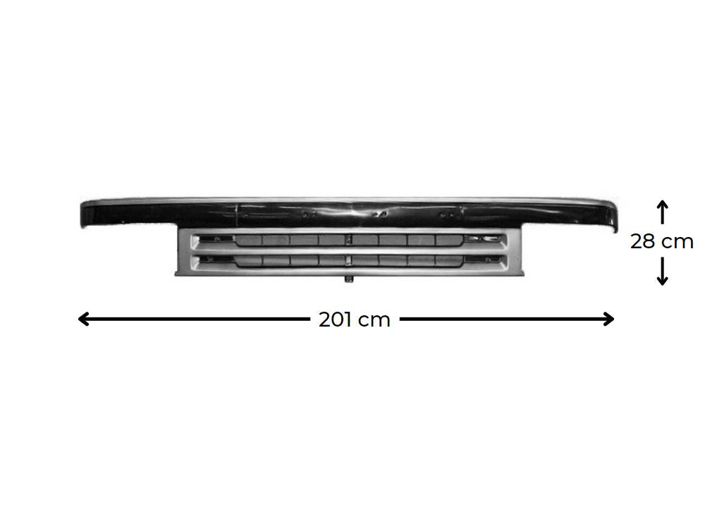 Grille  –  Wide Cab  –  Black& Silver  –  FE4/To Suit Volvo FH / To Suit Hino FF/To Suit Hino FG (91-95)