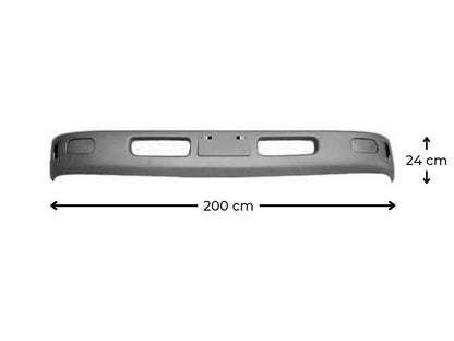 Front Bumper Bar  –  Without Fog Lamp Holes  –  Wide Cab  –  To Suit Mitsubishi Canter FE6 (95-05)