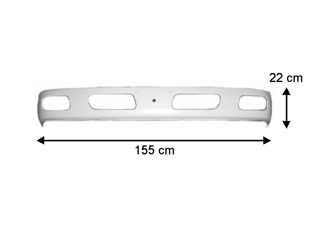 Front Bumper Bar  –  With Fog Lamp Holes  –  Narrow Cab  –  To Suit Mitsubishi Canter FE7 (05-11)