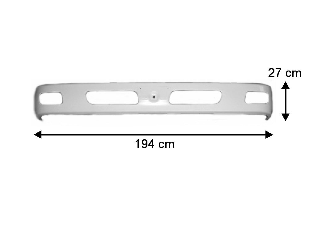 Front Bumper Bar  –  With Fog Lamp Holes  –  To Suit Mitsubishi Canter Wide Cab  –  FE8 (05-11)