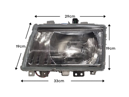 HeadLamp Head Light L/H Left Hand  –  Glass Lens  –  To Suit Mitsubishi Canter FE7 / FE8 (05-09)