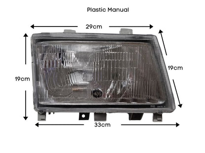 HeadLamp Head Light R/H Right Hand  –  Plastic Lens  –  To Suit Mitsubishi Canter FE7 / FE8 (09-11)