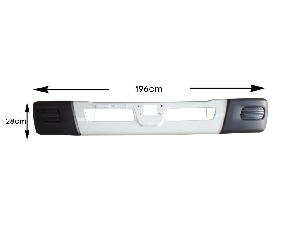 Front Bumper Bar  –  Wide Cab  –  Without Fog and With Radar and OTo Suit Hino FFSet Number Plate  –  Second Hand  –  To Suit Mitsubishi Canter FEA (19-On)