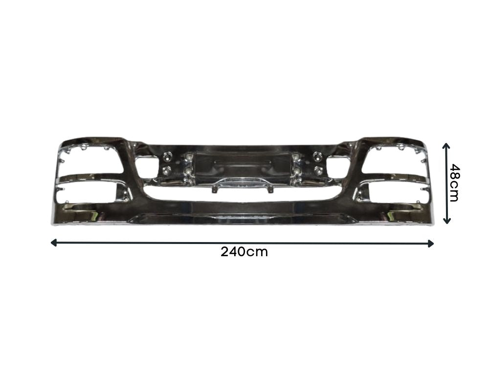 Front Bumper Bar  –  Chrome  –  With Black Moulding  –  To Suit Mitsubishi FS5 / FP5 / FV5 (08-On) (11-18)