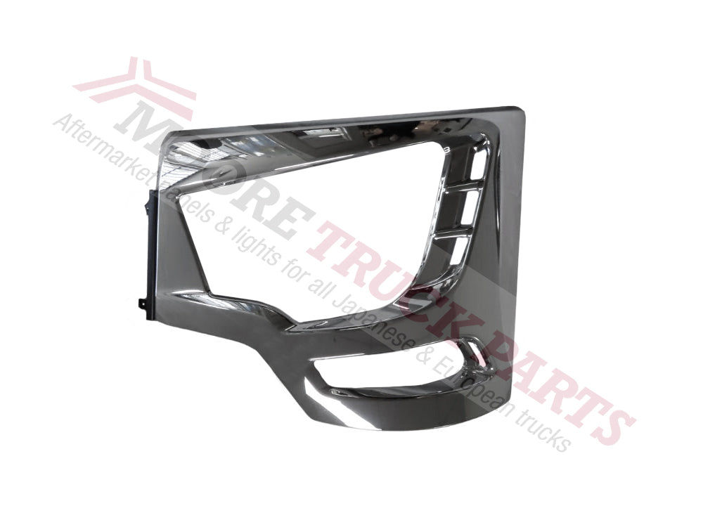 Front Bumper Bar head light panel Chrome L/H Left Hand  –  Low Bar  –  To Suit Mitsubishi Shogun (19-On)