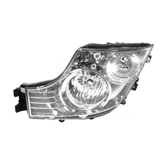 HeadLamp Head Light L/H Left Hand  –  Manual Adjust  –  With Round Fog Lamps  –  To Suit Mercedes Actros M / L Classic / Stream Space (13-On)