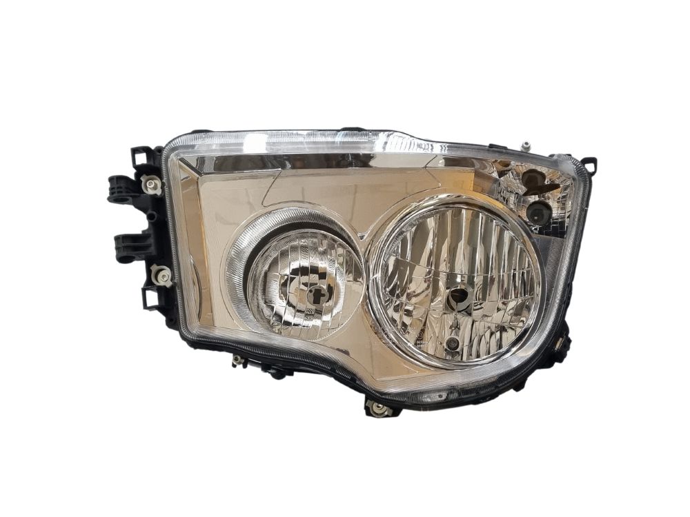 HeadLamp Head Light L/H Left Hand  –  Manual Adjust  –  With Round Fog Lamps  –  To Suit Mercedes Actros M / L Classic / Stream Space (13-On)