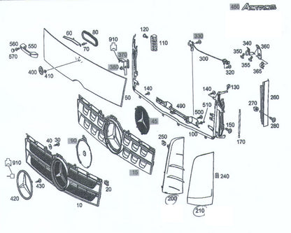 Corner Panel R/H Right Hand  –  To Suit Mercedes Actros MP4 Bigspace (16-On)