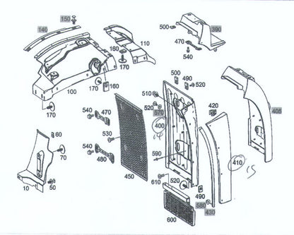 Mud Guard R/H Right Hand = L/H Left Hand Front of Drive  –  To Suit Mercedes Actros MP4 Bigspace (16-On)