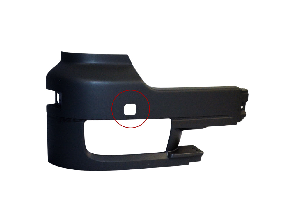 Front Bumper Bar End R/H Right Hand  –  With Washer Jet Hole  –  To Suit Mercedes Actros MP1 (96-02)