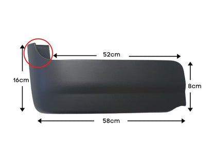 Front Bumper Bar End R/H Right Hand  –  High Bar  –  Dark Grey  –  Wide Cab  –  To Suit MAN TGA XL / XXL (00-09)