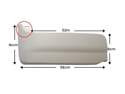 Front Bumper Bar End R/H Right Hand  –  High Bar  –  White  –  Wide Cab  –  To Suit MAN TGA XL / XXL (00-09)