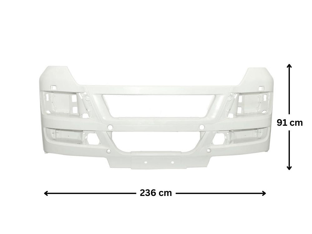 Front Bumper Bar  –  White  –  To Suit MAN TGX (07-14)