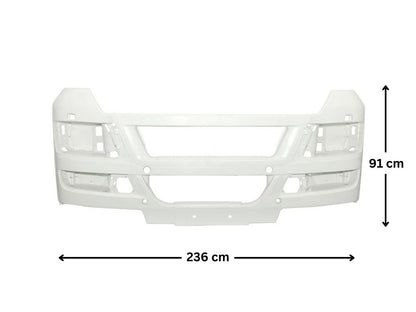 Front Bumper Bar  –  White  –  To Suit MAN TGX (07-14)