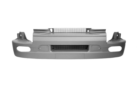 Front Bumper Bar  –  High Bar  –  With Fog Lamp Holes  –  With Mesh / Caps  –  To Suit Renault Premium / Mack Quantum (99-06)