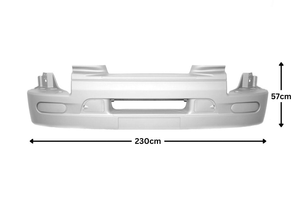 Front Bumper Bar  –  Low Bar  –  Without Fog Lamp Holes  –  Without Mesh / Caps  –  To Suit Renault Premium / Mack Quantum (99-06)