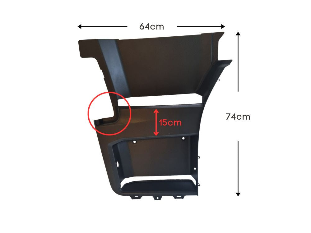 Step Panel L/H Left Hand  –  Twin Step  –  Dark Grey  –  High Step  –  To Suit Scania G / P / R / S Series (17-On)