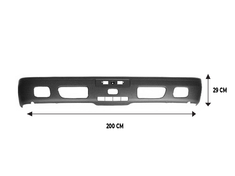 Front Bumper Bar  –  Plastic  –  Wide Cab  –  To Suit Toyota Dyna Hino Dutro XZU4 (00-11)